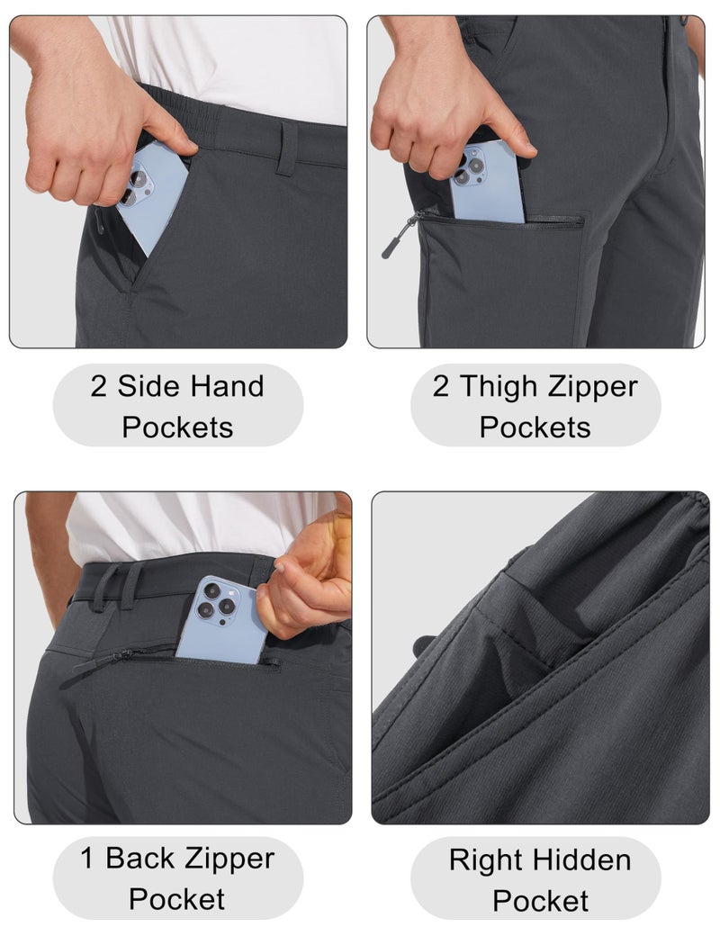 MAGCOMSEN Work Pants for Men Fishing Pants for Men Water Resistant Summer Hiking Pants Men Travel Pants for Men Dark Grey - Image 3